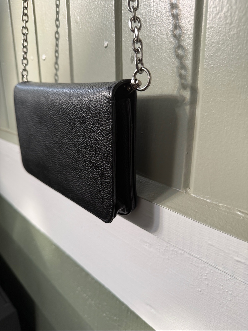 Longchamp Le Foulonné Pebbled Leather Wallet on Chain (WOC) - Picture 2 of 8